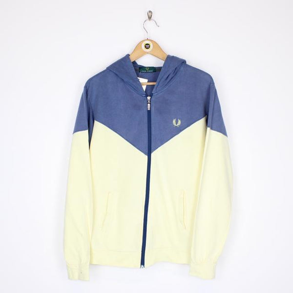 Vintage 90’s Fred Perry Pale Yellow and Blue Zip