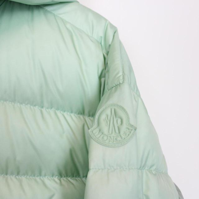 Moncler Sylans Mint Green Cropped Hooded Down Jacket