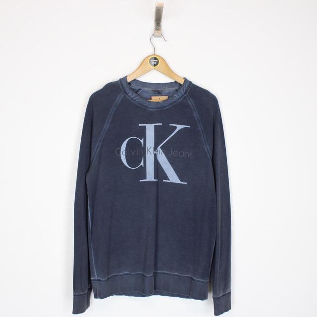 Vintage Calvin Klein Jeans Blue Crew Neck Sweatshirt Jumper