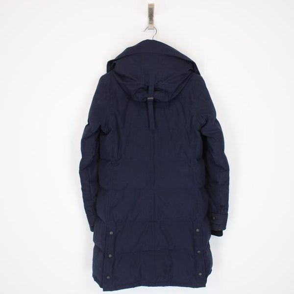 Canada Goose Navy Blue Shelburne Parka Down Coat with Fur Trim