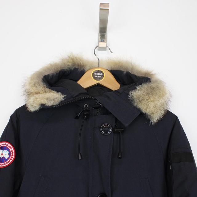 Canada Goose Navy Blue Chilliwack Bomber Down Jacket with Fur Trim