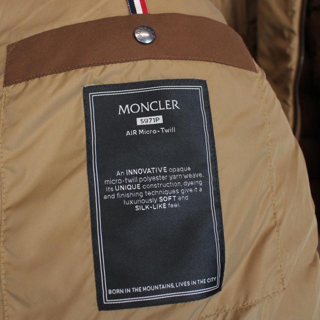 Moncler Lauriolle Brown Full Zip Hooded Short Down Jacket