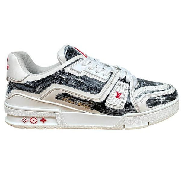 Louis Vuitton 54 White and Black Coloured-In Trainers