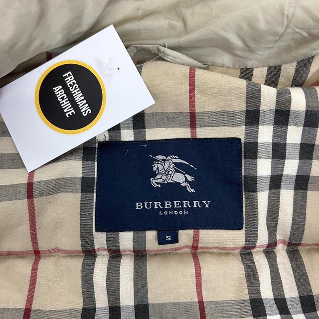 Burberry London Beige Nova Check Down Puffer Jacket