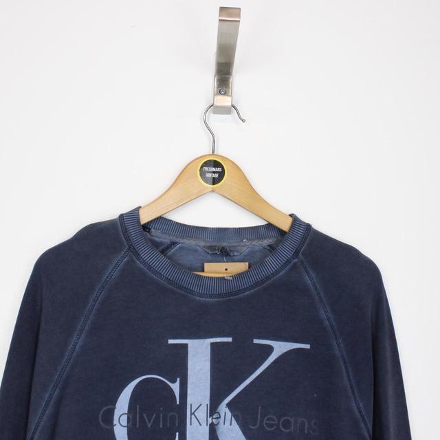 Vintage Calvin Klein Jeans Blue Crew Neck Sweatshirt Jumper