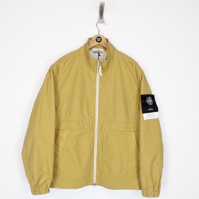 Stone Island AW 2024 Mustard Yellow Full Zip Panama Recycled Oxide Plating