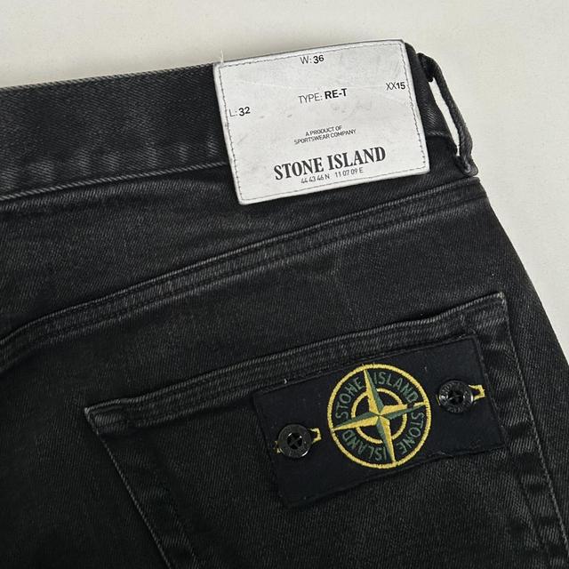 Stone Island SS 2018 Black Regular Tapered Fit Denim Jeans