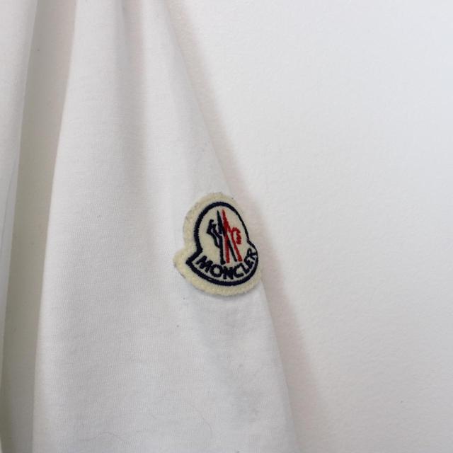 Moncler White Short Sleeve Zig Zag Logo Print T-Shirt