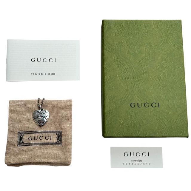 Gucci Blind For Love Pendant Sterling Silver Necklace