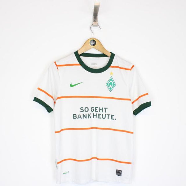 Nike Werder Bremen 2016/17 White and Orange Striped Short Sleeve Home Football