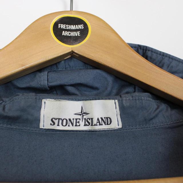 Stone Island SS 2024 Blue Supima Cotton Twill Stretch-TC Jacket