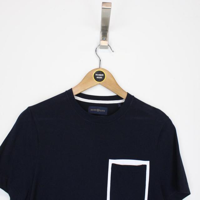 Henri Lloyd Navy Blue and White Short Sleeve T-Shirt