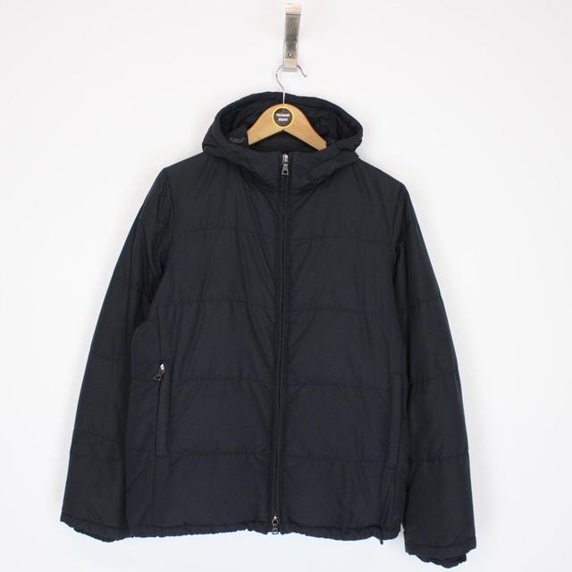 Vintage Prada 2006 Navy Blue Full Zip Down Puffer Jacket