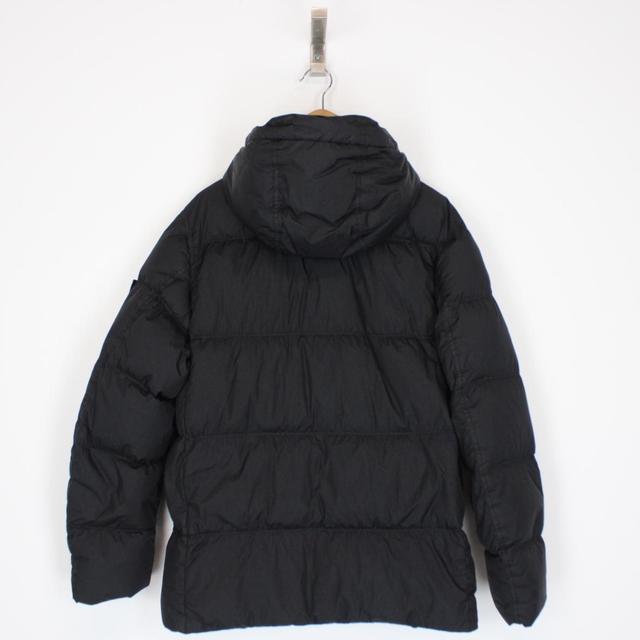 Stone Island AW 2024 Black Garment Dyed Crinkle Reps R-NY Down Puffer Jacket