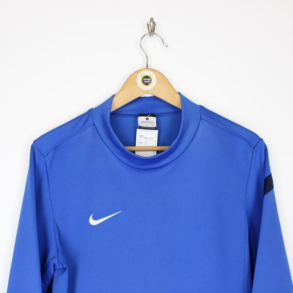 Vintage 00’s Nike Blue and White Crew Neck Sweatshirt Jumper