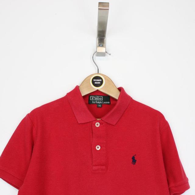 Vintage 90s Polo Ralph Lauren Red Short Sleeve Polo Shirt