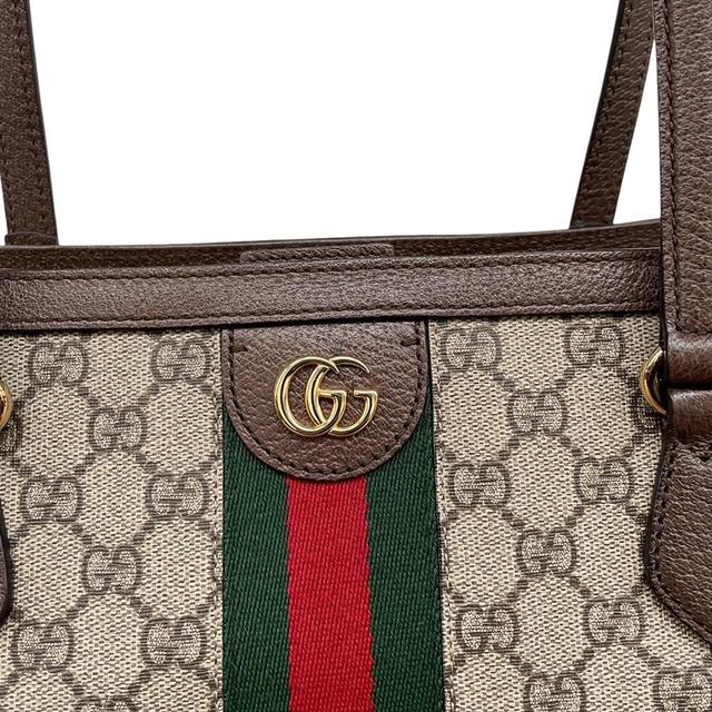 Gucci Ophidia GG Monogram Beige and Brown Medium Tote Bag