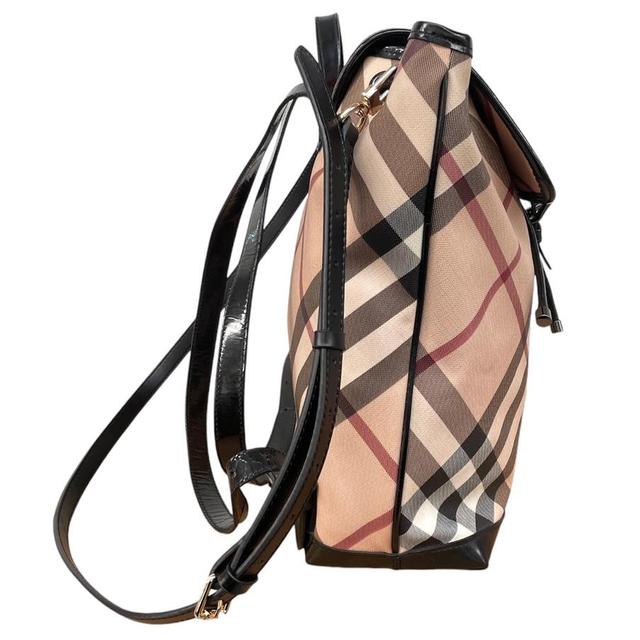 Burberry Beige and Black Nova Check Large Backpack