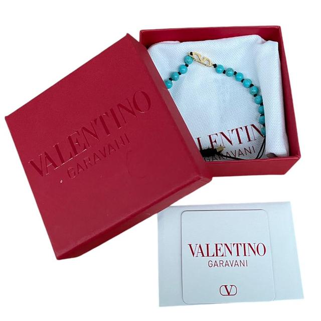 Valentino Garavani V Logo Signature Beaded Bracelet