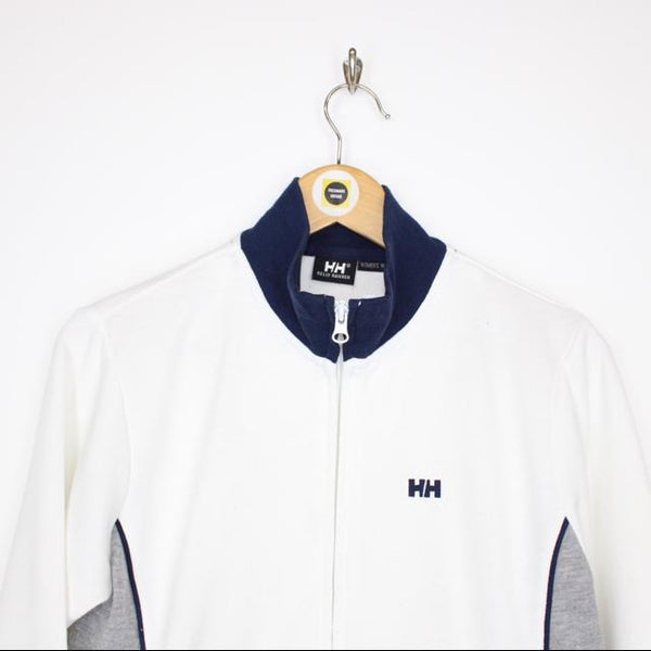 Vintage 00’s Helly Hansen White Retro Zip Up Spellout Track Jacket