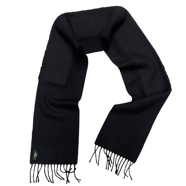 Fendi Black and Yellow Wool Scarf