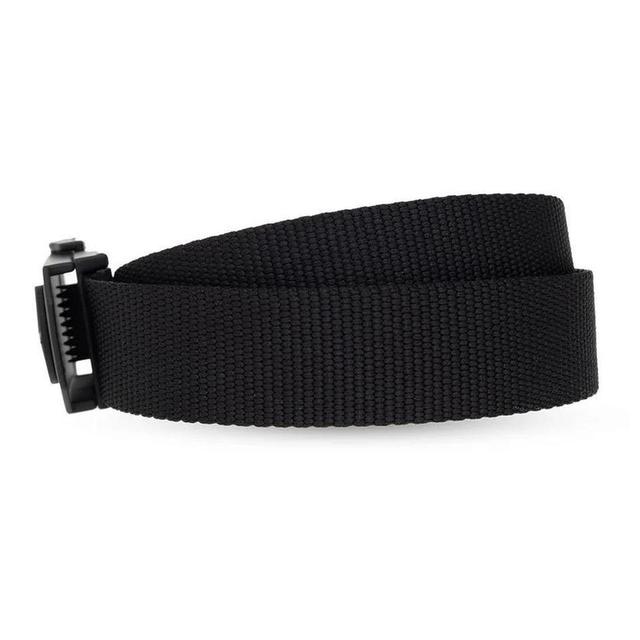 Stone Island Black Compass Logo Buckle Belt