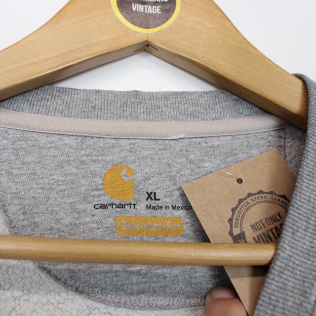 Vintage Carhartt Grey Spellout Sweatshirt Jumper