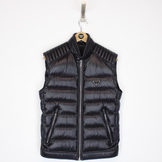 Prada Black Full Zip Nylon Down Gilet / Bodywarmer