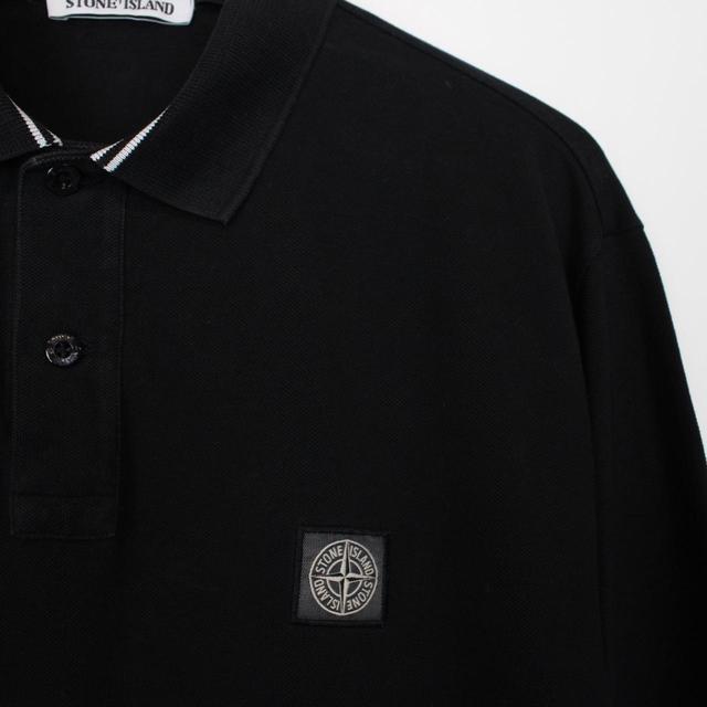 Stone Island AW 2015 Black Long Sleeve Compass Polo Shirt