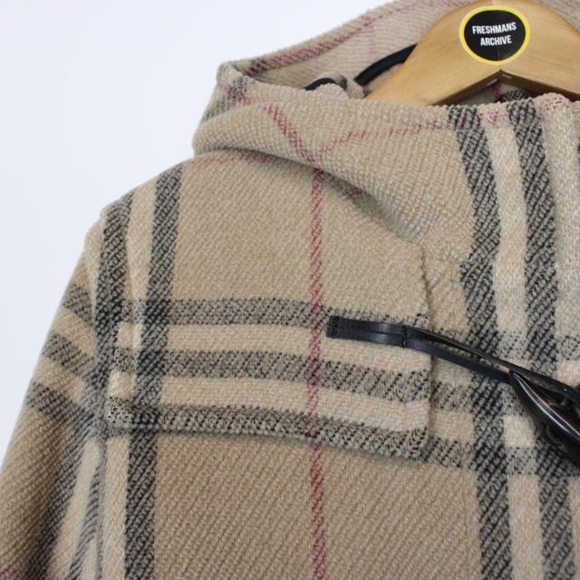 Burberry London Tan Brown Nova Check Wool Duffle Coat