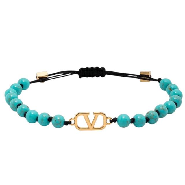 Valentino Garavani V Logo Signature Beaded Bracelet