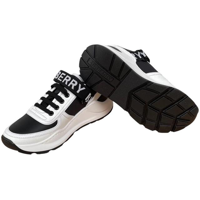 Burberry Ronnie Black and White Leather Trainers