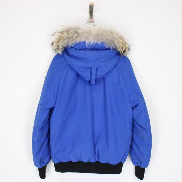 Canada Goose Blue PBI Chilliwack Bomber Down Jacket with Fur Trim