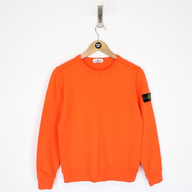 Stone Island AW 2019 Orange Crew Neck Sweatshirt Jumper