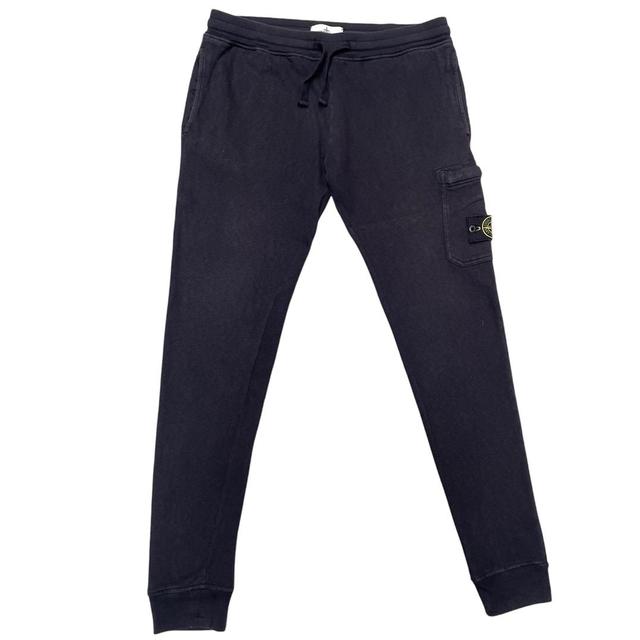 Stone Island AW 2016 Navy Blue Skinny Fit Cotton Tracksuit Bottoms / Joggers