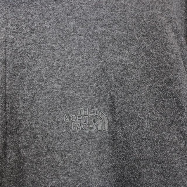 The North Face Grey 1/4 Zip Spellout Fleece Jumper