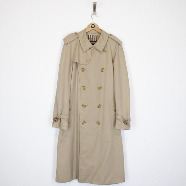 Vintage 90s Burberry Tan Brown Double Breasted Trench Coat