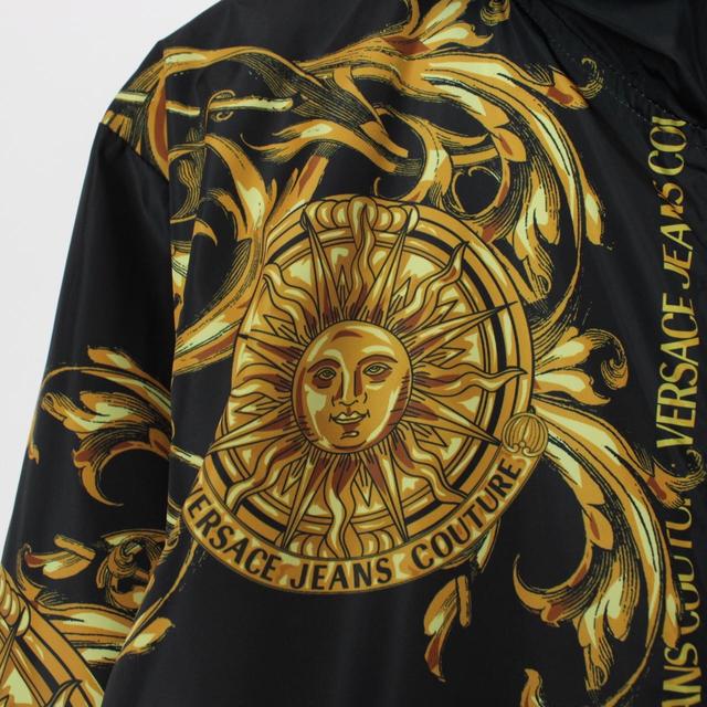 Versace Jeans Couture Black and Gold Baroque Jacket