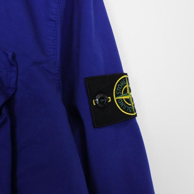 Stone Island AW 2023 Blue Bellows Cotton Overshirt Jacket