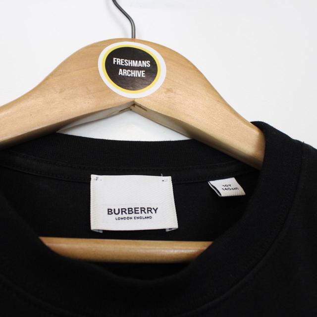 Burberry Black and White Logo Print Shirt Sleeve T-Shirt