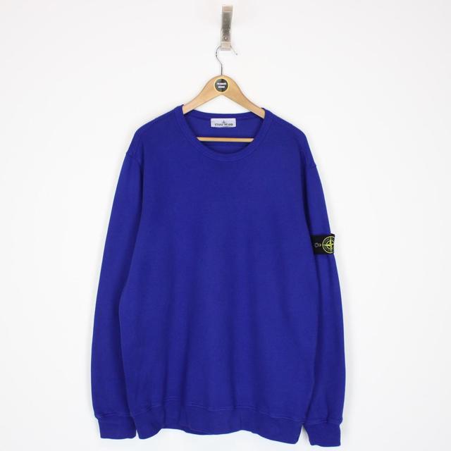 Stone Island AW 2023 Blue Cotton Sweatshirt Jumper