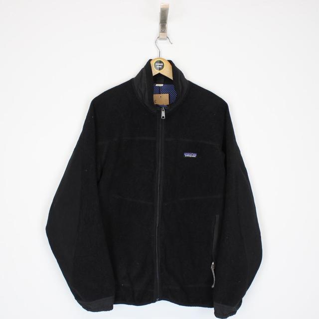 Vintage 90s Patagonia Black Full Zip Fleece Jacket