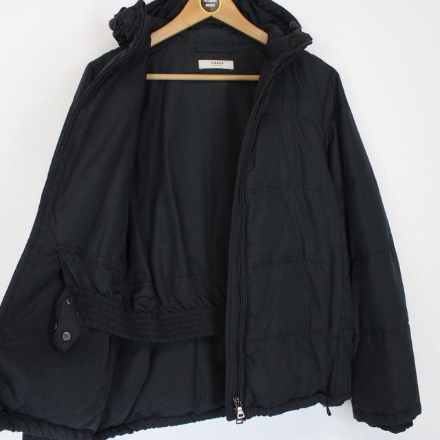 Vintage Prada 2006 Navy Blue Full Zip Down Puffer Jacket