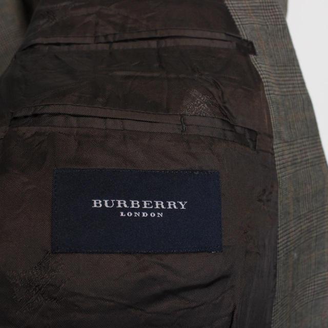 Burberry London Brown Checked Double Breasted Baker-S Blazer Jacket