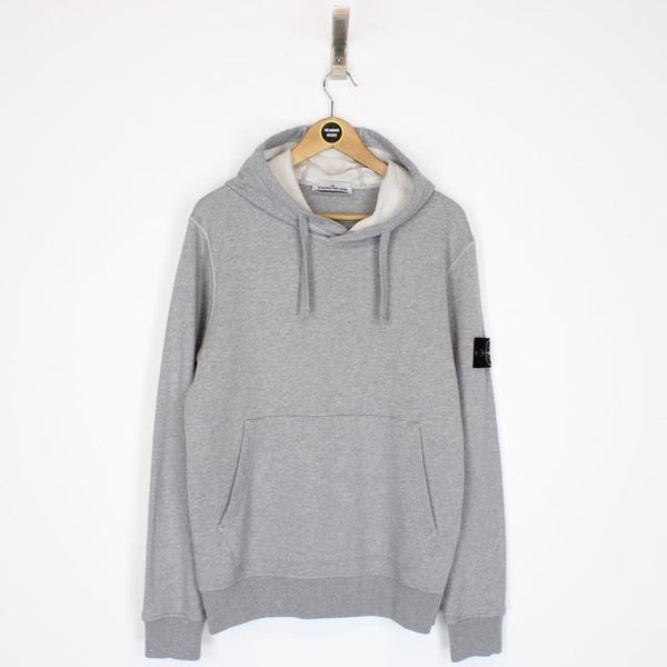 Stone Island Grey Cotton Hoodie Jumper