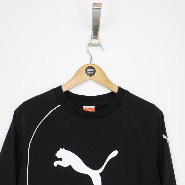 Vintage 00s Puma Black and White Sweatshirt Jumper