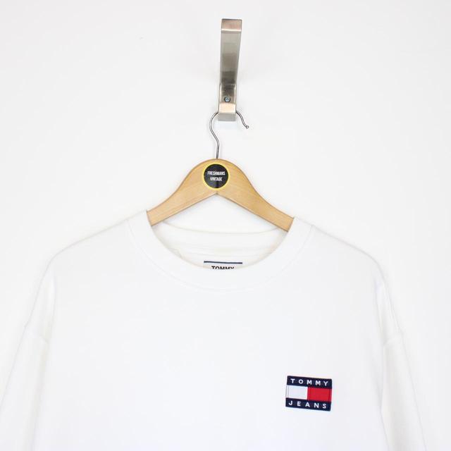 Tommy Hilfiger Jeans White Cotton Sweatshirt Jumper