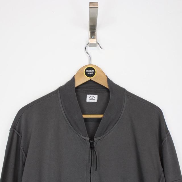 CP Company Grey Cotton Full Zip Sweatshirt Jumper