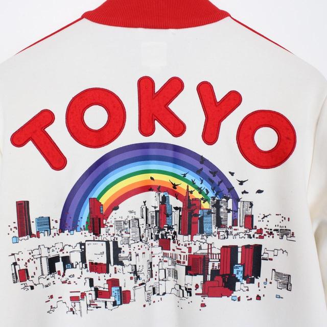 Rare Vintage 2006 Adidas Tokyo Rainbow City White and Multicoloured Full Zip Track