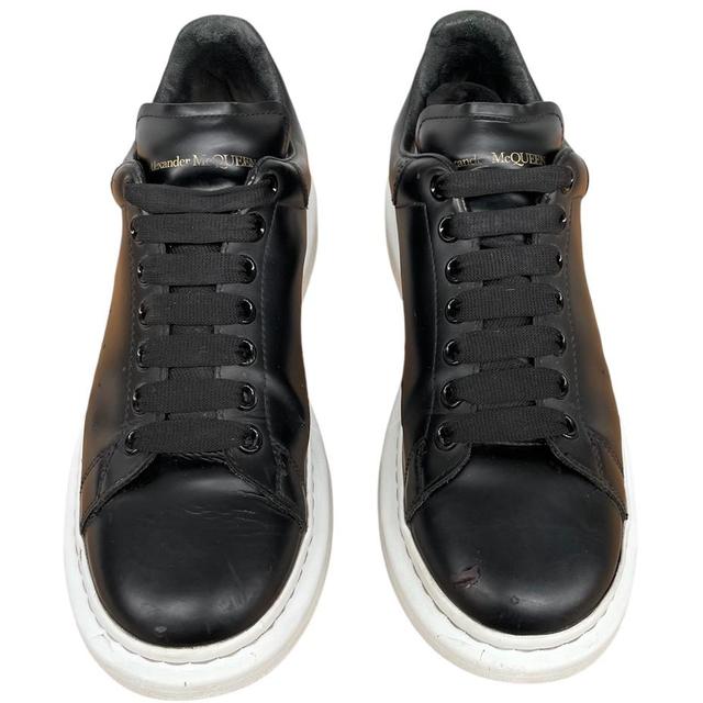 Alexander McQueen Black and White Leather Oversized Trainers